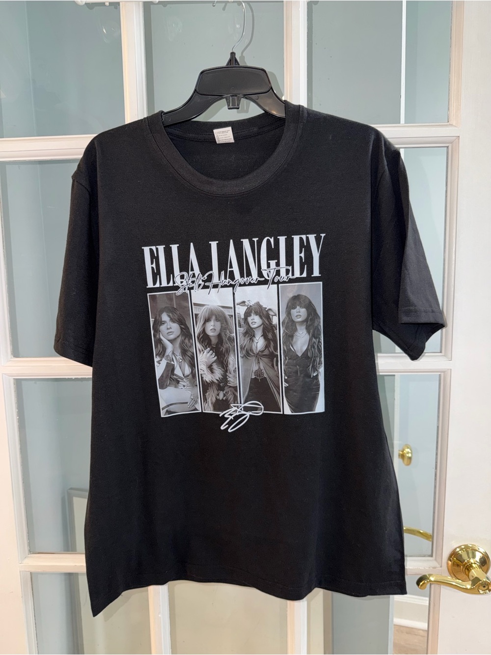 Ella Langley Tour T-Shirt Graphic Music Shirt Black White Band Tee Sz L